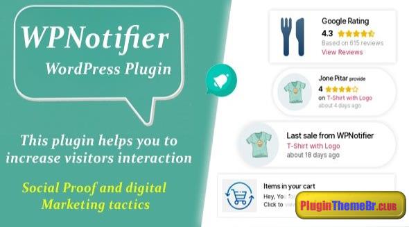 WPNotifier v1.1.0 Notification WordPress Marketing Plugin For Visitors Attention and Social Proof