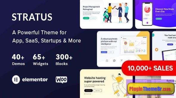 Stratus v4.2.5 App SaaS Software Startup Tech Theme