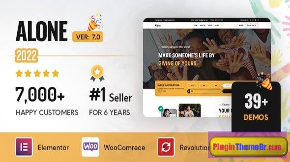Alone v7.6.4 – Charity Multipurpose Non profit WordPress Theme