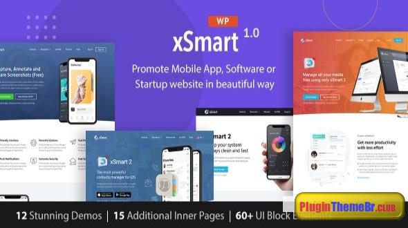 xSmart v1.2.9.4 App Landing Page WordPress Theme in Tech Presentation Promo Marketing Advertising Agency