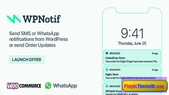 WPNotif v3.1 WordPress SMS WhatsApp Notifications