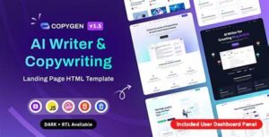 CopyGen – AI Writer & Copywriting Landing Page WordPress Them v1.3.1